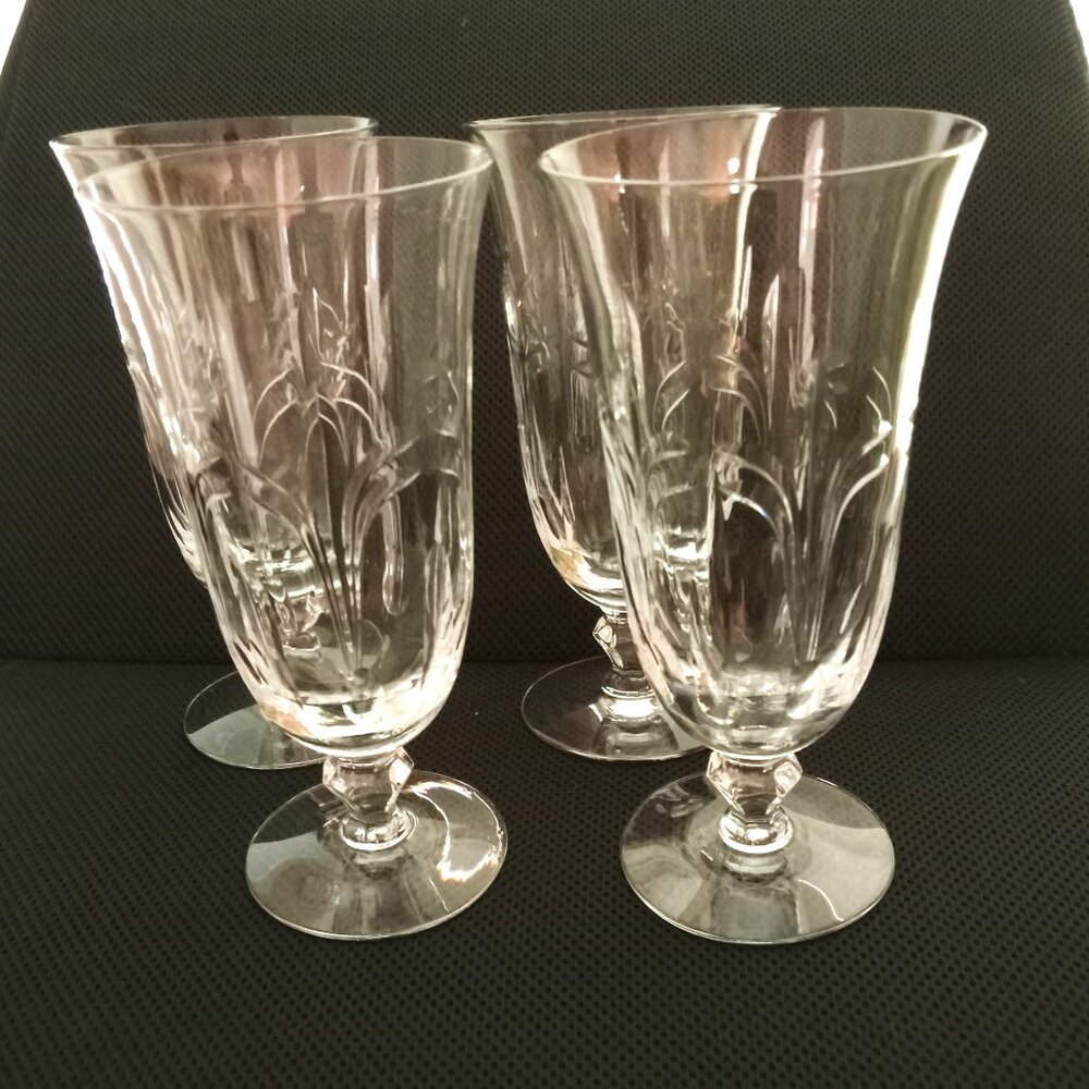 4 Lovely Vintage Glasses, part of "Chardonnay" Collection by Tiffin-Franciscan